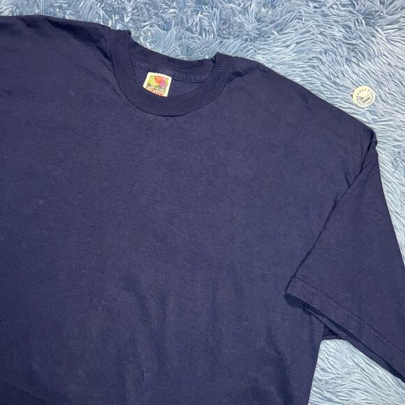 VINTAGE Conco Cleaning Globe Graphic Shirt Size 2XL Mens Retro Navy Blue 90s - Picture 5 of 8